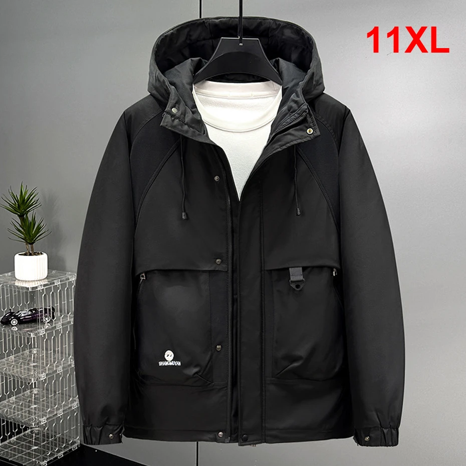 

Осенне-зимняя толстая куртка для мужчин 11XL 10XL плюс размеры куртки-карго пальто модные повседневные толстые пальто мужские большие размеры