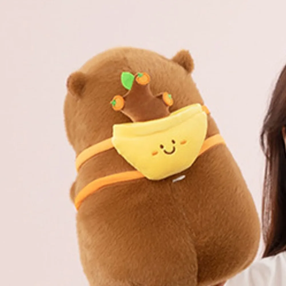 Cute Wealth Tree Capybara Plush Doll Soft PP Cotton Simulation Capybara Toy Stuffed Animal Stuffed Capybara Doll Children Toys