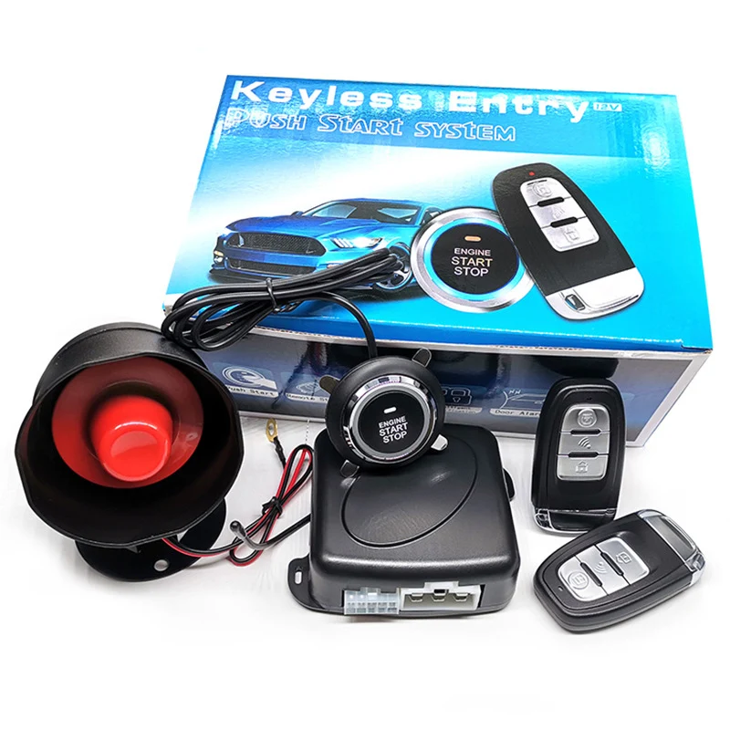 12V Auto Car Push Button Start PKE Keyless Entry Remote Control Remote System Modified Immobilizer Alarm Lock Anti-theft Device