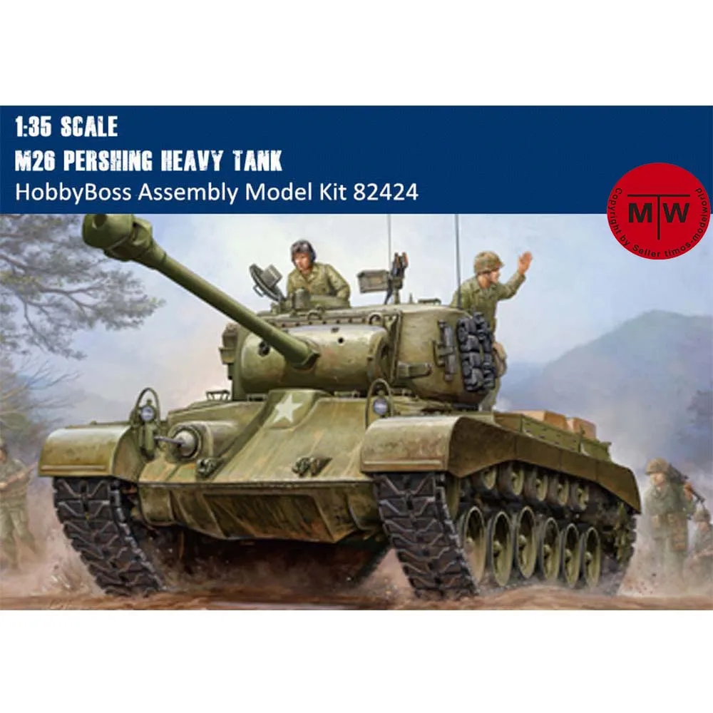 

HobbyBoss масштаб 1/35, M26, тяжелый танк, пластиковая сборка, броня, модель # 82424