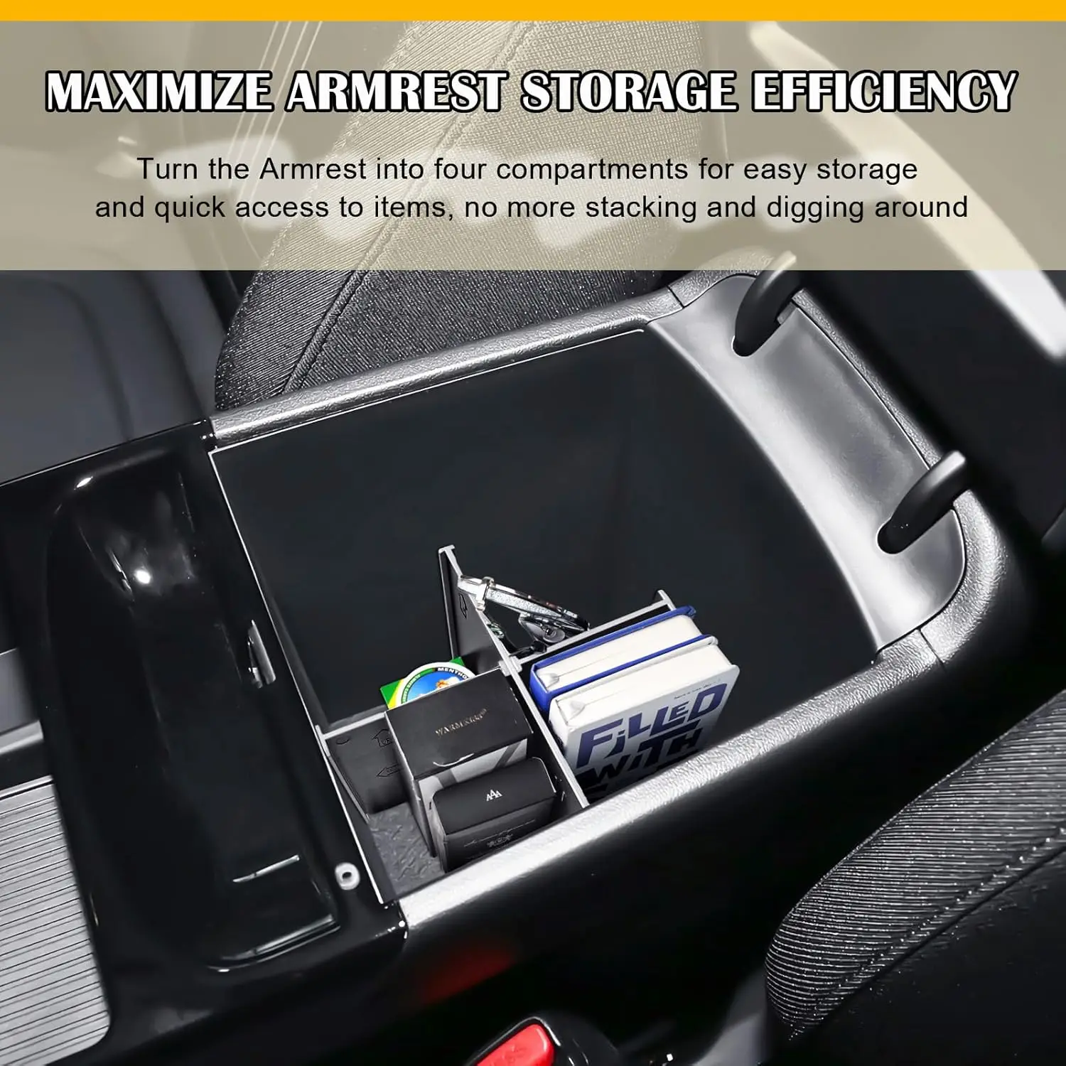 

Tucknbox Center Console Divider For 2025 Hyundai Tucson Hybrid/Plug-in Hybrid/Gas Limited Car Accessories Steering Wheel Shifter