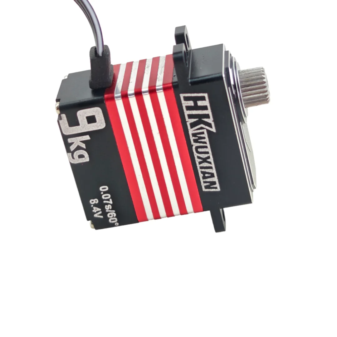 Servomoteur numérique sans noyau, 9KG, 180 degrés, engrenage entièrement métallique, réponse rapide, télécommande RC, voiture, Robot, avion, aile fixe