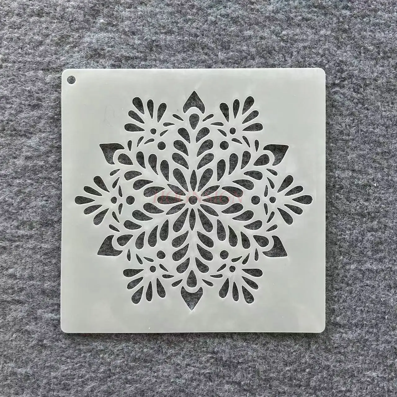 1pcs Geometric Pattern Graffiti Template Mandala Pattern Template Ceramic Tile Spray Painting Irregular Hollow Template