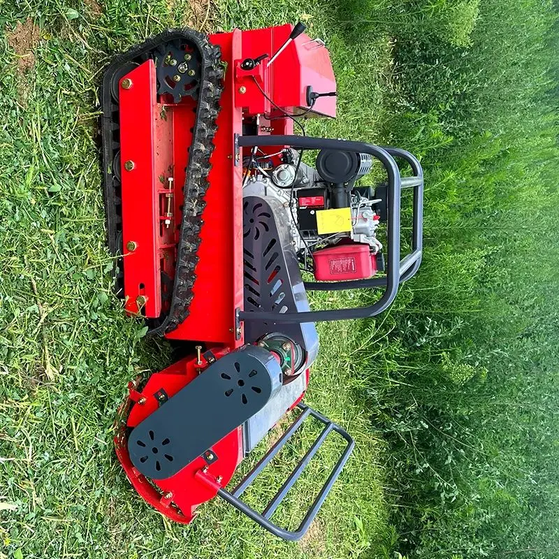 

Customized Cordless Yoke Remote Control Self-Propelled All-Terrain Crawler Mower for Efficient Garden Maintenance