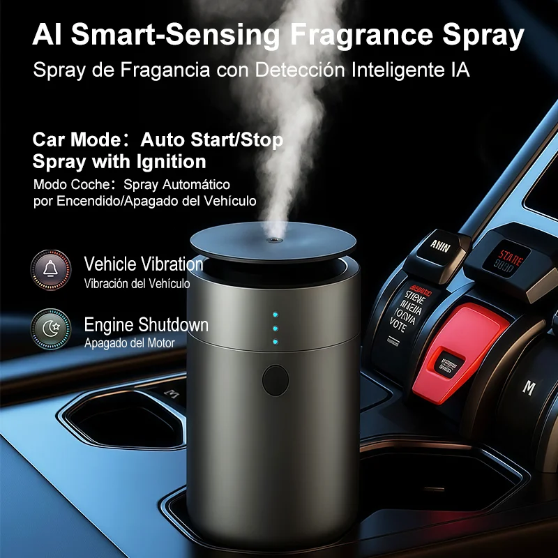 Professional Car Aromatherapy Diffuser AI Smart Auto Start Stop Spray Quick Odor Eliminator Long Lasting Fragrance Home Car Use view 2