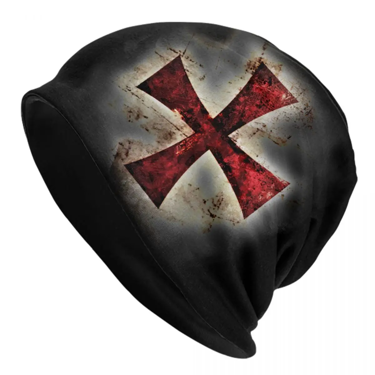 Templar Knight Jerusalem Cross Seal Medieval Warrior Symbol Bonnet Hat Knitting Hat Women Cool Winter Warm Skullies Beanies Caps
