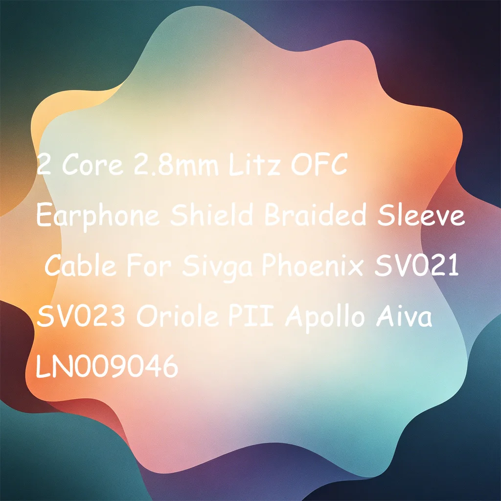 2 Core 2.8mm Litz OFC Earphone Shield Braided Sleeve Cable For Sivga Phoenix SV021 SV023 Oriole PII Apollo Aiva LN009046