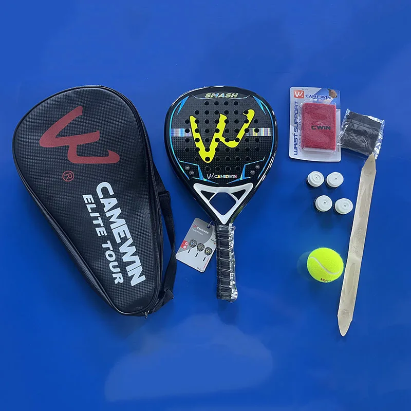 

Camewin 12K Raquete beach tenis Carbon Fiber Rough Surface Beach Tennis Racket