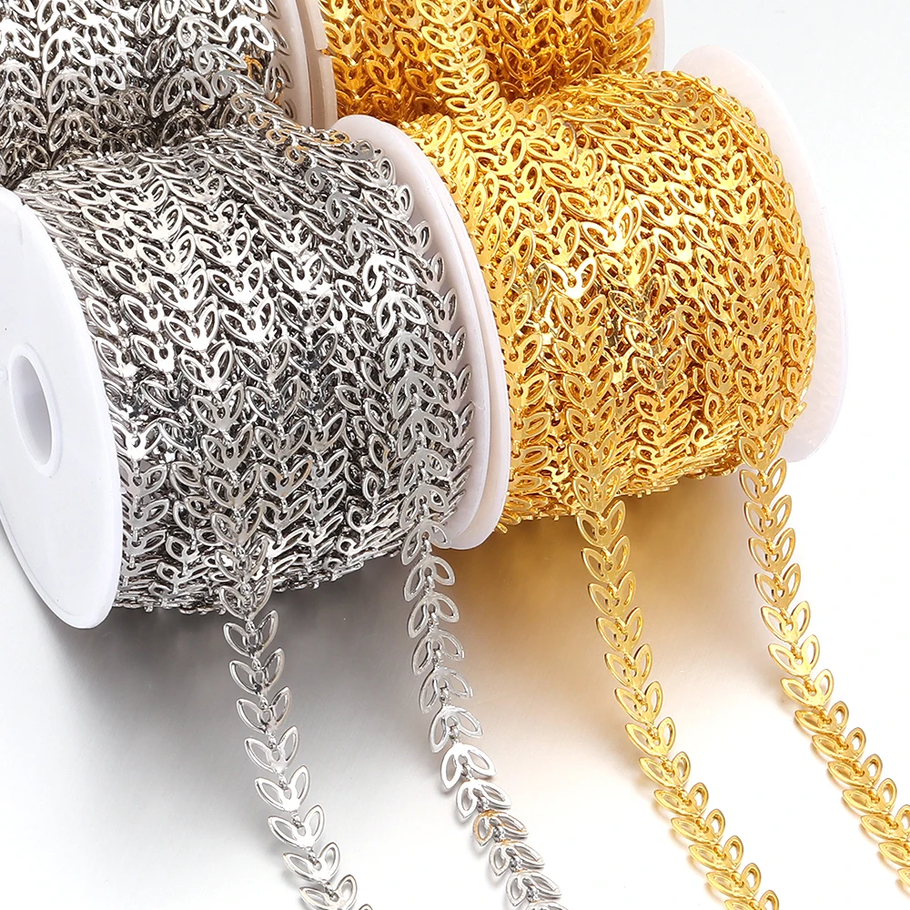 

5 ярдов/рулон, медные цепи, металлические звенья «рыбий хвост», цепочки для изготовления ювелирных изделий, браслет, ожерелье, сумка для одежды, аксессуары