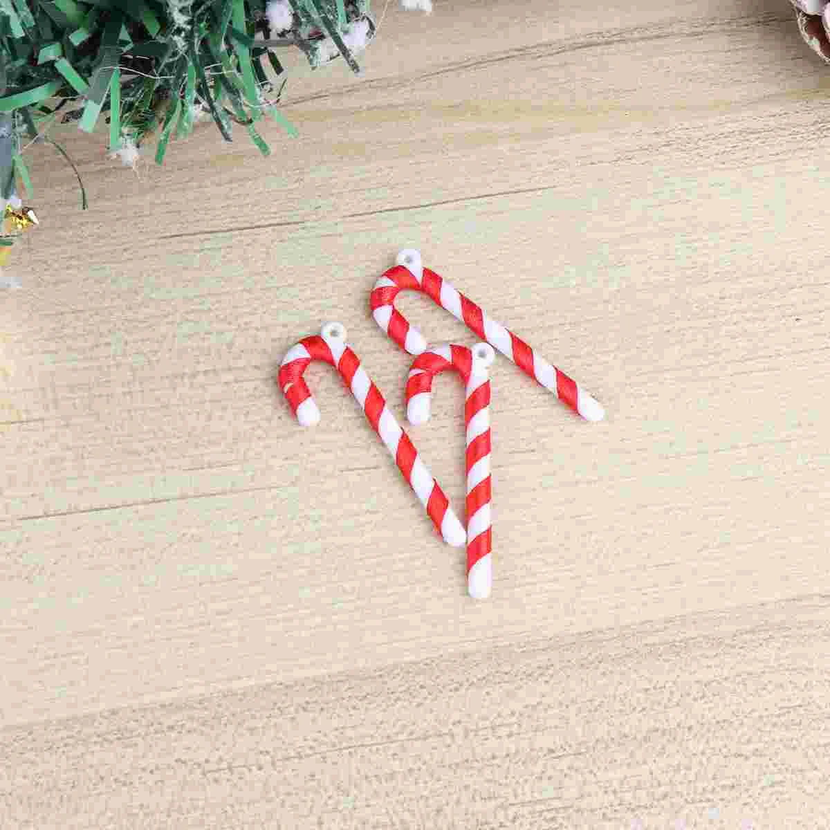 

50 Pcs Christmas Decorative Props Hanging Pendant for Candy Crutch Decorations Outdoor Tree