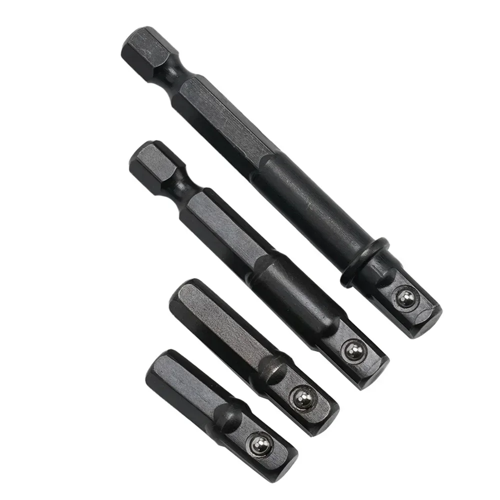 1/4pcs Socket Adaptering 1/4 Inch Shank Drill Bits Extension Rods For Driver Hex Shank To Square Sockets Extension