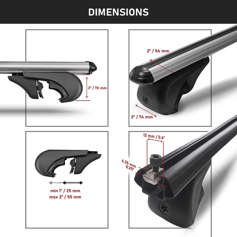 New Wind Auto Exterior Accessories Roof Rack Crossbars Aluminum Lockable Black Top Cargo Racks For Ford Bronco 20-22 Off Road