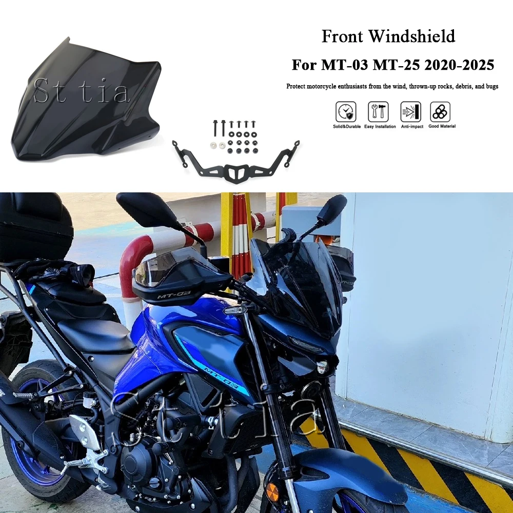 

For YAMAHA MT-03 MT-25 MT03 MT25 2020-2025 MT 03 MT 25 Motorcycle Racing Sports Front Screen Windscreen Fairing Windshield