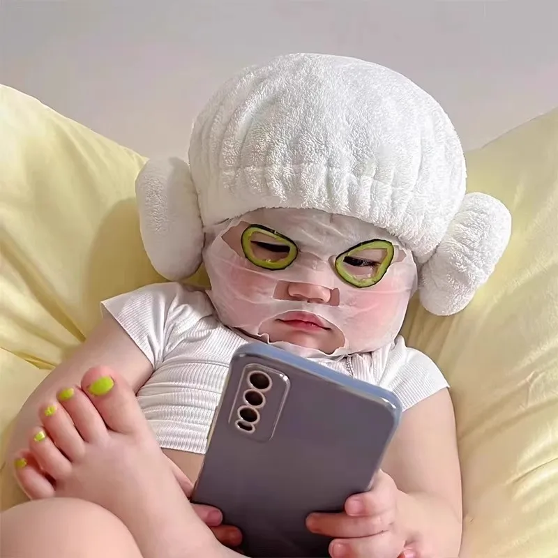 

Adorable New Baby Bath Cap Super Absorbent Hair Towel for Toddler Girls Head Wrap Washing Hair Cap Kids Dry Hair Cap