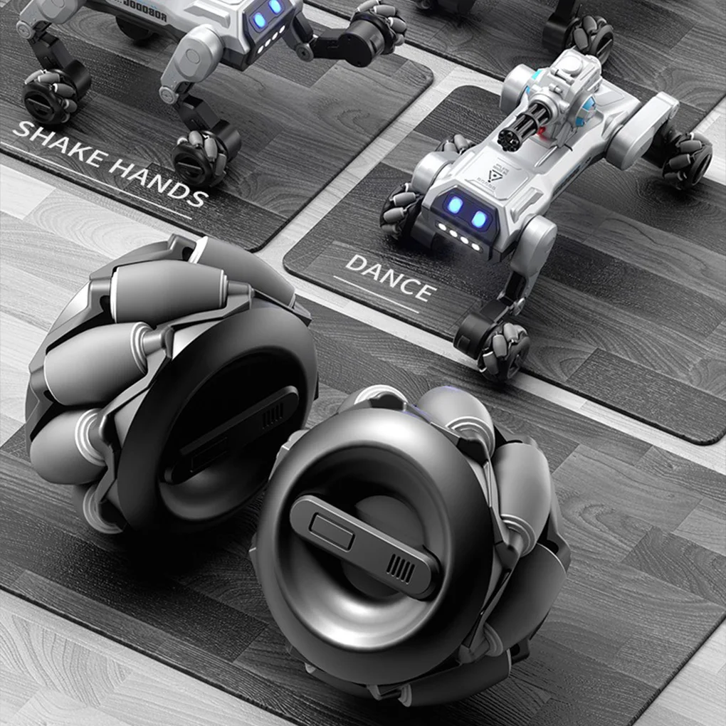 2.4G روبوت للتحكم عن بعد كلب 360 °   ألعاب جرو مدفع دوارة مع وضع اتبع الرقص والغناء للأطفال