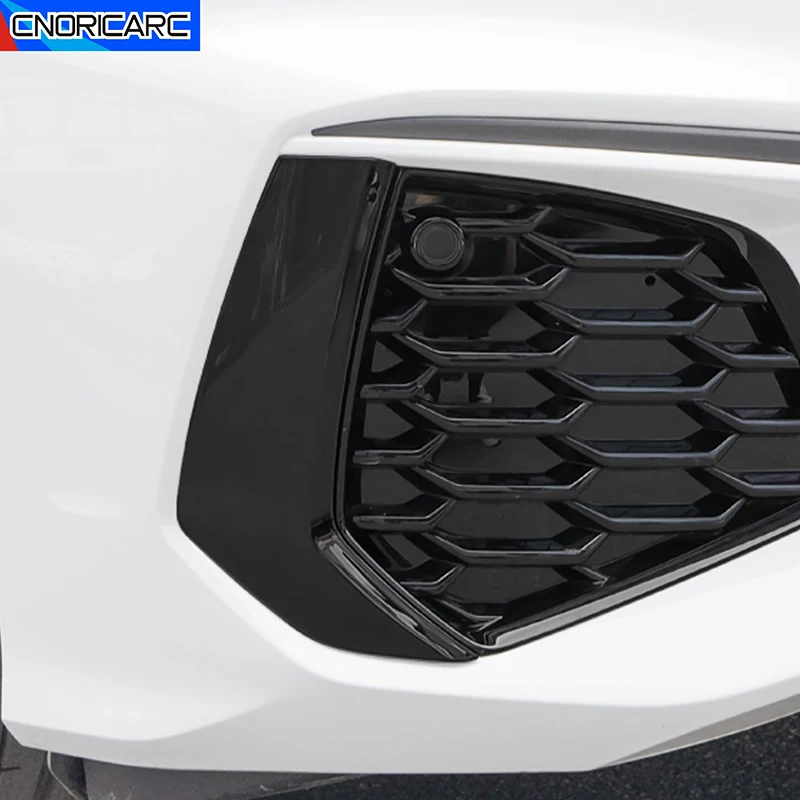 For Audi A3 8Y 2021-2022 Exterior Front Foglight Frame Decoration Rear Tail Lamp Cover Sticker Trim Carbon Texture Car Accessory