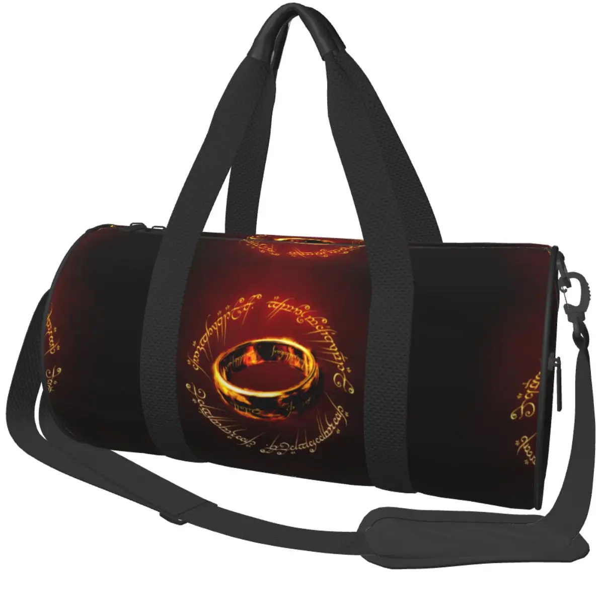 

L-Lords Of The R-Rings Middle Earth Gym Bag Waterproof Sport Bags Large Capacity Luggage Handbag Funny Fitness Bag For Men Women