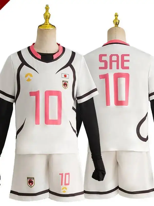 كوس زي الهالوين التأثيري الأزرق السجن تأثيري حلي Seishin Arata تأثيري الزي U20 المنافسة Seishin بدلة كرة القدم #4