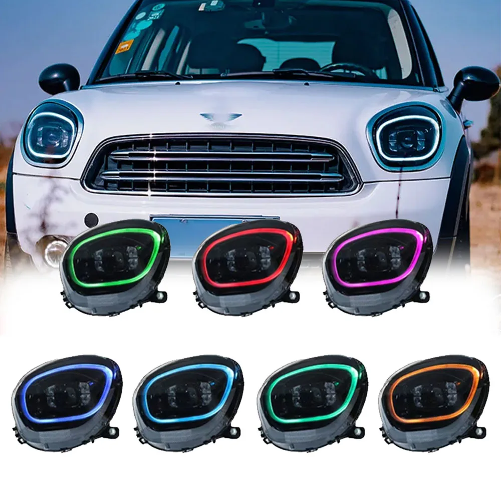 LED Headlight Assembly for MINI Countryman R60 2011-2017 With LED H/L Beam Bulb Plug and Play