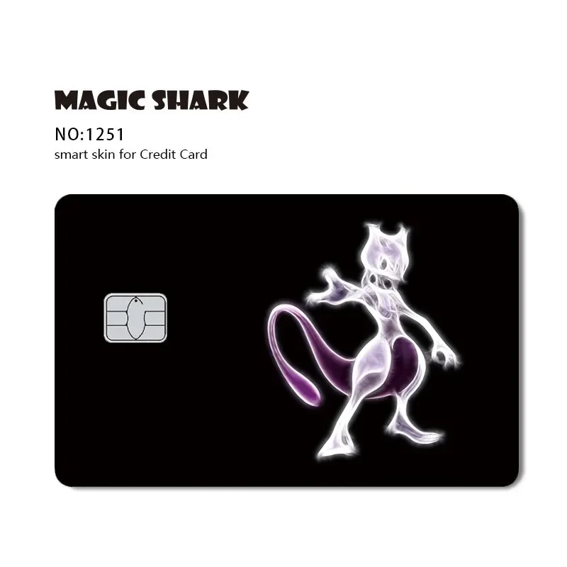 Magic Shark New Kitty Super Mario Batman Anime Film Skin Sticker Cover for Credit Card Debit Bus Metro Card