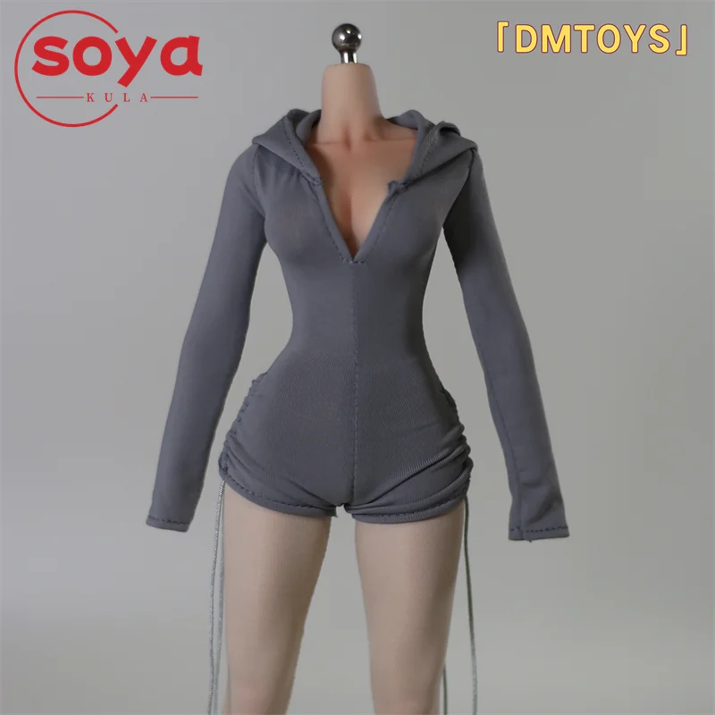 DMTOYS DF099 1/6 Skala Weibliche Mit Kapuze Sweatshirt einteiliges Kleidung Modell Fit 12'' VCD01 AT203 Soldat Action Figur körper Puppe