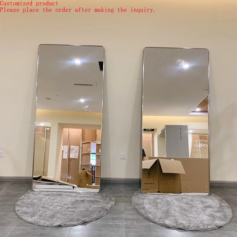 

Factory Direct Sales Oversized Arch Aluminum Alloy Floor Standing Full Body Mirror for Clothing Store