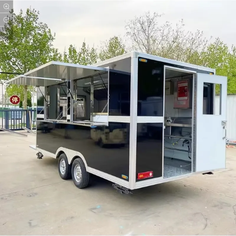 Customizable Appearance Customized Mobile Food Trailer With Kitchen Equipment Europe Ice Cream Vending Van Fast Food Cart