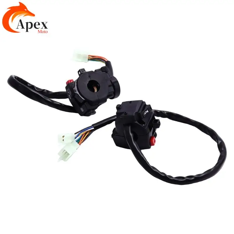 Motorcycle Handlebar Switch Assembly Multi-function Left Turn Signal Horn Start Choke Starter Switch For 7/8