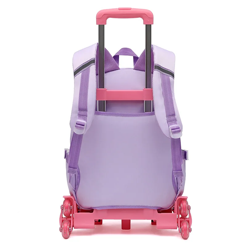 Children Wheels School Bags For Girls Kids Backpacks With Wheel Trolley Luggage Wheeled backpack Backbag Schoolbags sac Mochila