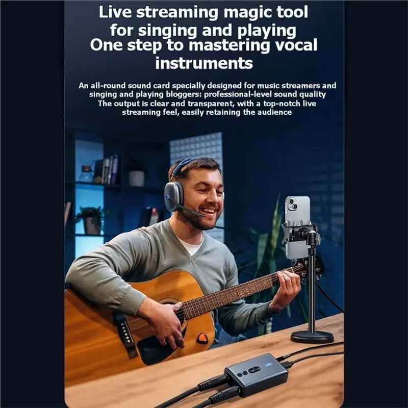 AT82-Guitar Audio Interface ENO Style USB Recording Sound Card