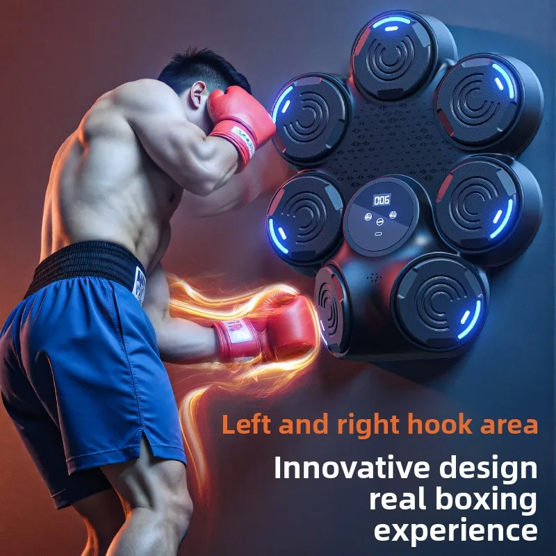 2026 Smart Vertical Music Boxing Machine Home Training Wall Target Electronic Indoor Punching Bag Adults Children Sanda Equipmen - view 2