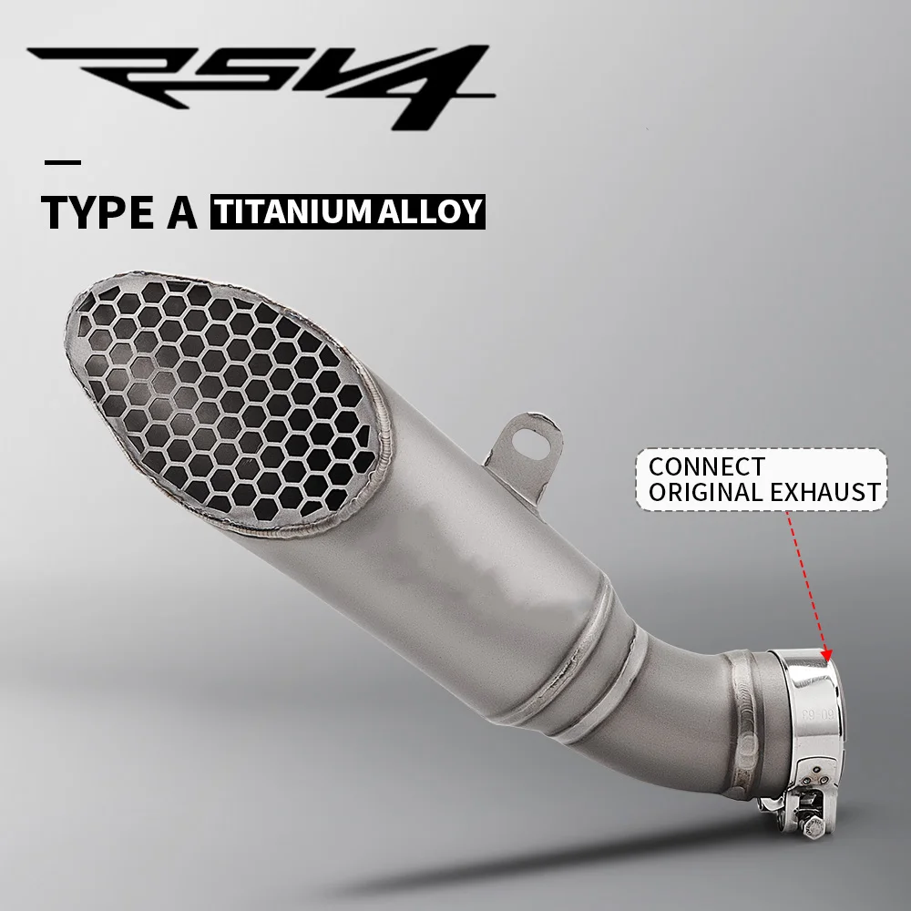 Slip-on Motorfiets Uitlaat Mid Link Pijp voor Aprilia RSV4 1100/Fabriek Tuono V4 1100/Fabriek 2015-2024