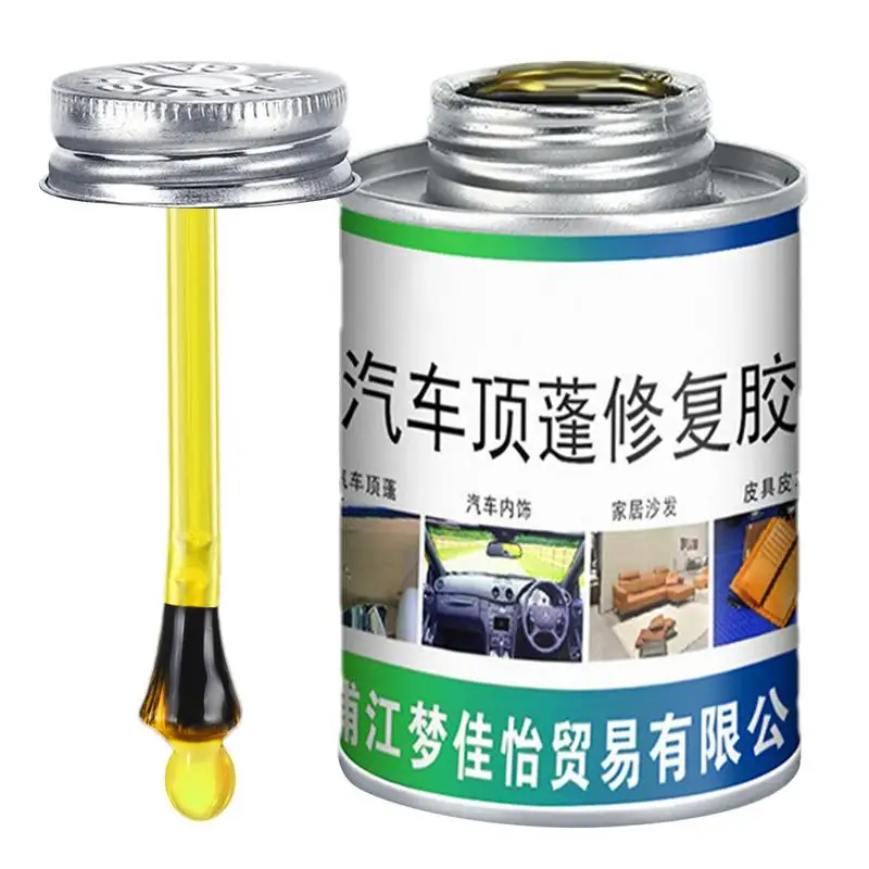 Car Roof Liner Adhesive 100ml Roof Fabric Repair Glue With Brush Liquid Glue Upholstery Fabric Strong Adhesive For Various usage