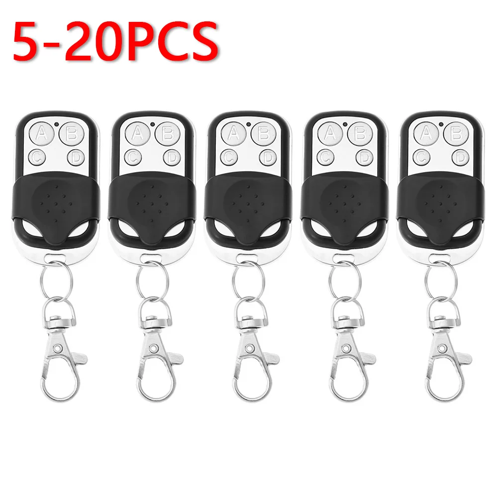 

5-20Pcs Fixed Code Remote Control 4 Buttons 433MHz Clone Learning Code Universal Replacement Wireless Portable For Gate Garage
