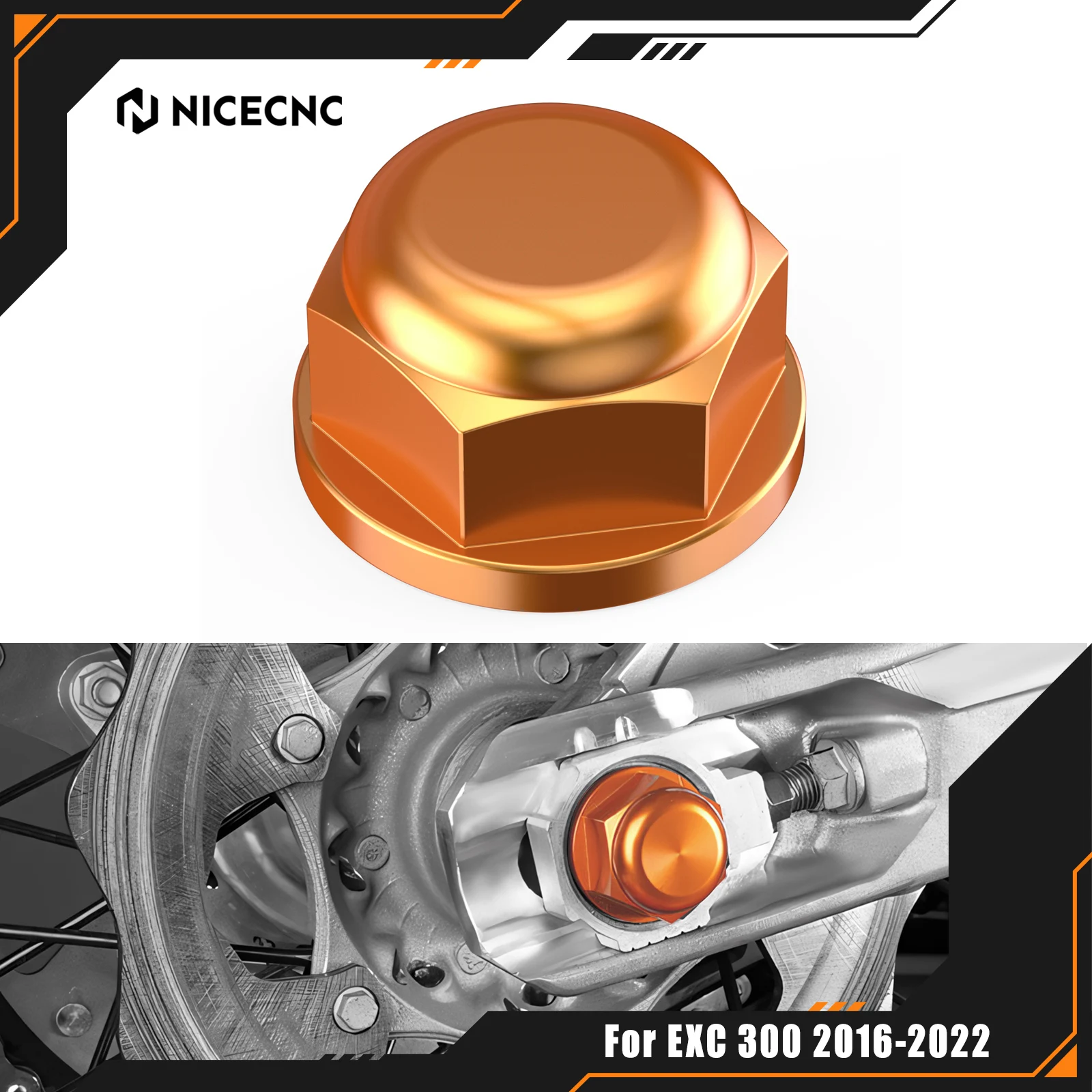 

For KTM EXC 300 EXC 250 EXCF 350 EXC 450 XCW 2016-2022 SX125 SXF 250 SXF 450 XC XCF 2003-2012 M20XP1.5 Rear Wheel Axle Nut Screw