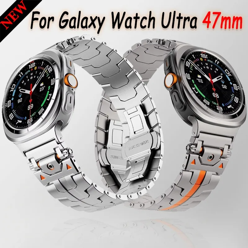 

Metal Strap For Samsung Galaxy Watch Ultra 47mm Men Stainless Steel Wristband for Galaxy Watch 7 Ultra 47mm Accessories correa
