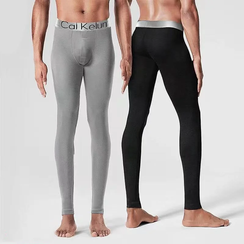 Winter 2026 Men's Warm Tights, Warm Pants, Heat Shrink Pants Bottom Trousers Waist Letter Fashion Design Male 3XL Size