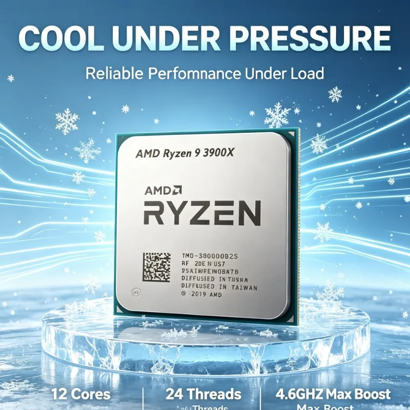 Ryzen 9 3900X Processor For Desktop AMD R9 3900X 3.8GHz Boost Up To 4.6GHz AM4 CPU