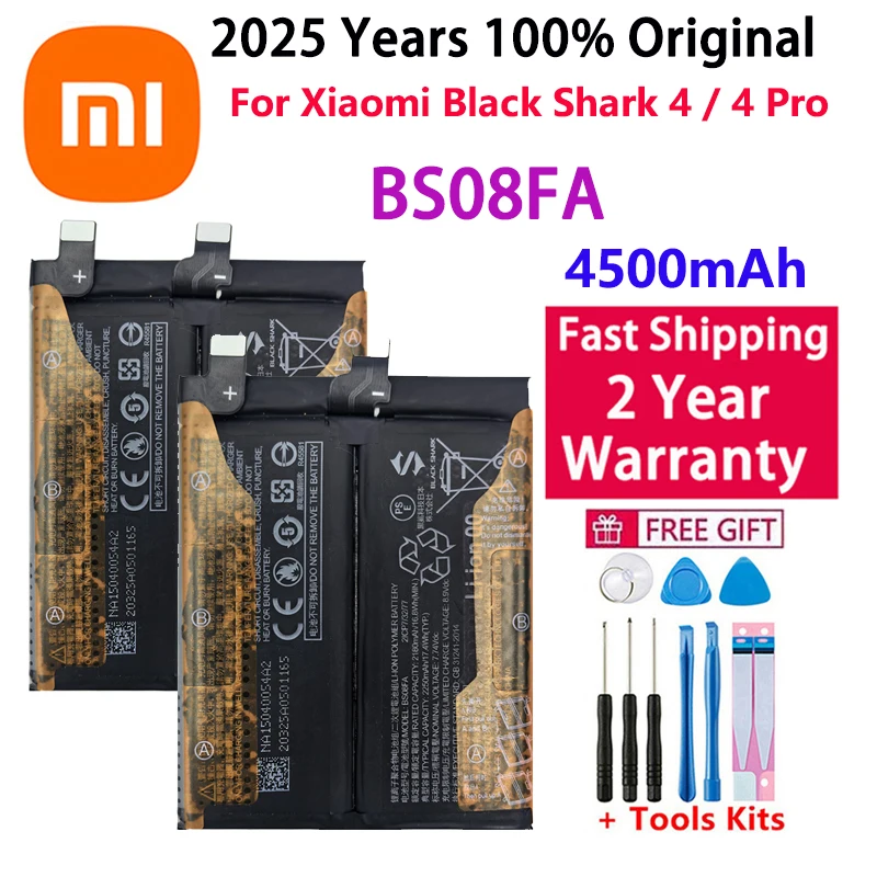 

Высококачественный новый аккумулятор BS08FA емкостью 4500 мАч для Xiaomi Black Shark 4 Pro 4Pro/4S Pro 4SPro PRS-H0 PRS-A0 5RS KSR-A0