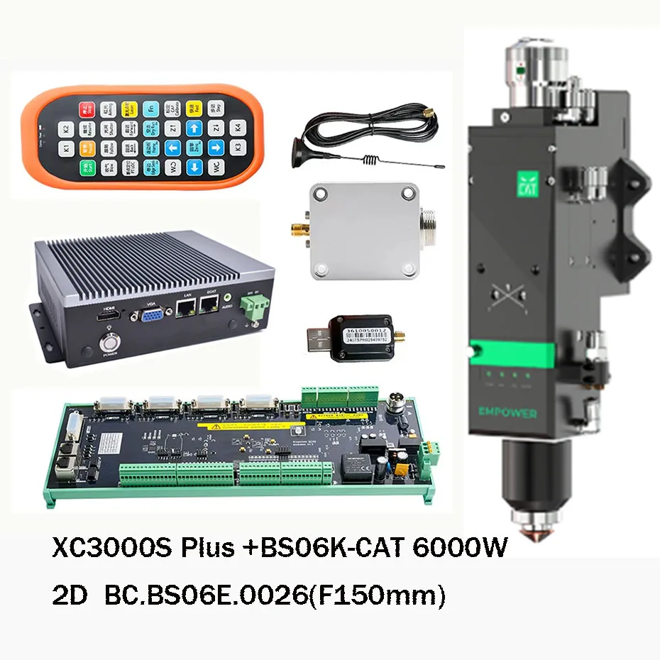 Raytools XC3000S Pulse laser control system+BS06K-CAT 6000W intelligent cutting head supports EtherCAT bus communication