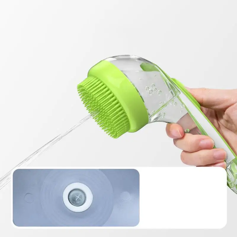 

Щетка для ванны для домашних животных, щетка для купания для собачьей ванны, нежный скраб-массажер с дозатором мыла, портативная шайба, инструмент для массажа душа