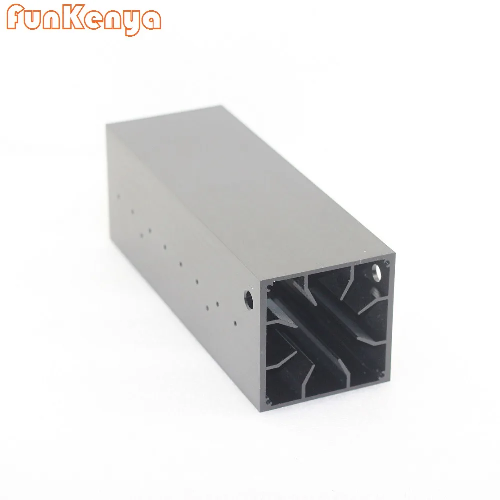 

8CM Fan Wind Tunnel Radiator DIY Anodized Aluminum Amplifier Heatsink 83mm