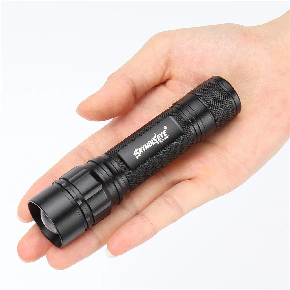 

1pc New 111x26x22mm 120mm Aluminum Alloy Telescopic LED Flashlight Aluminum Alloy Battery 100000 Hours
