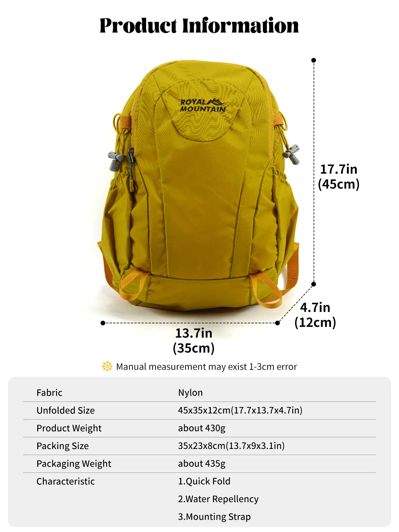 Fashion Women\'s Men Travelling Hiking Waterproof Outdoor Lightweight Camping Small Backpack Simple Casual Travel College Bag