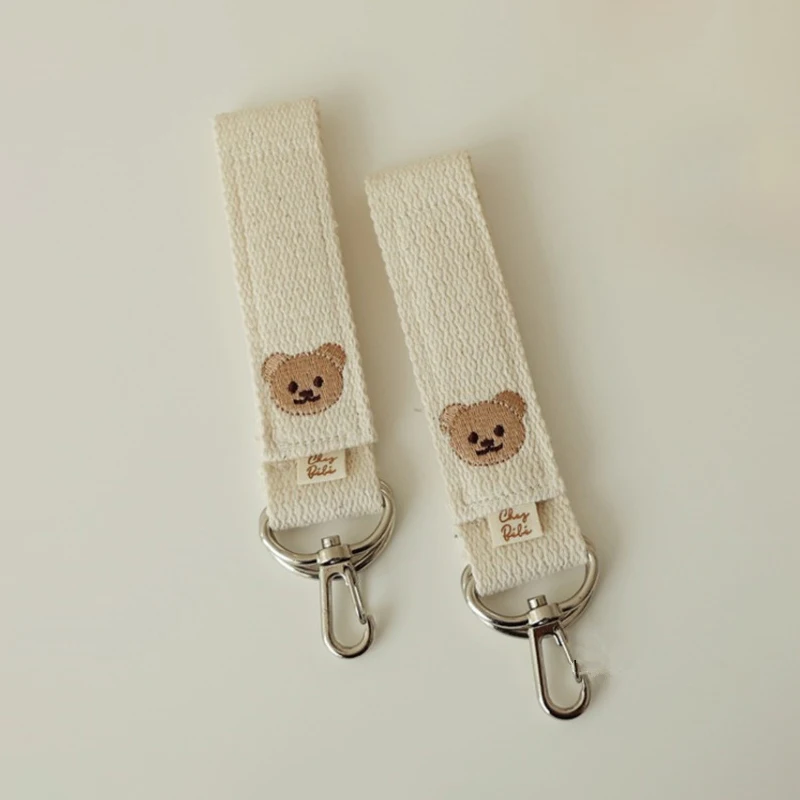 Baby stroller hook embroidered teddy bear hook children\'s stroller storage pendant universal stroller tool