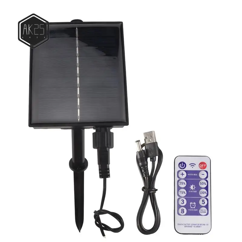 

AK25-1200Mah Solar Panel Control Box Kits Lithium Battery Panel For 3.7V 24V LED String Strip Lamp DC Charging