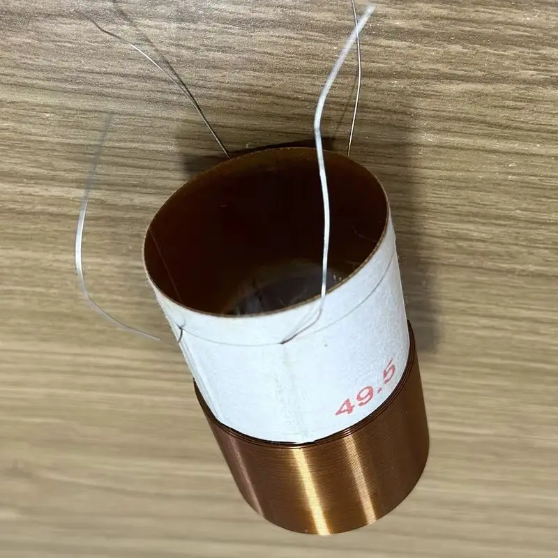 1 Pcs ID: 49.5mm OD: 53mm Skeleton:Fiberglass Woofer Bass Loudspeaker Speaker Drive Voice Coil 4 Layers Outlet 4 Ohm+4 Ohm
