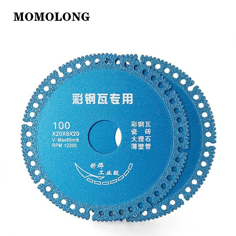 Diamond Cutting Disc Segment Saw Blade Vacuum Brazed Multitool Blades for Steel Metal Tile Angle Grinder Accessory 100mm 4inch