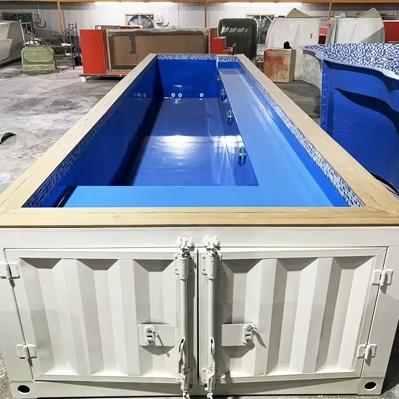 Ground Pool Outdoor Hot Sale Swim Spa 6 Feet  in Above Small Size 12ft 20ft Family Home Shipping Container Swimming Pool