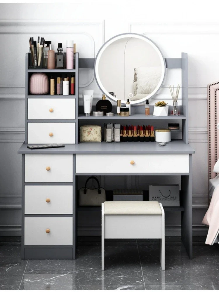 Dressing Table Bedroom Ins Style Storage Cabinet Integrated Dresser Small Internet Celebrity Female Makeup